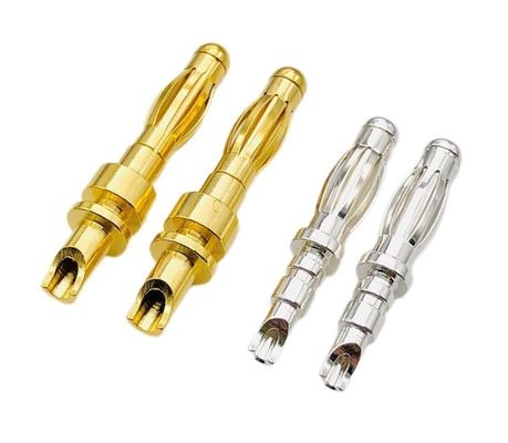 オーダーメイドサイズ 4mm 男性 バナナプラグコネクタ 金とスロープの布団保証