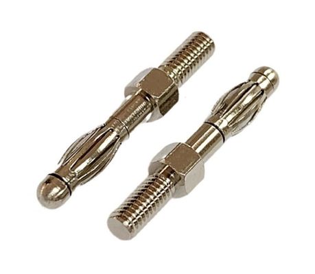 オーダーメイドサイズ 4mm 男性 バナナプラグコネクタ 金とスロープの布団保証