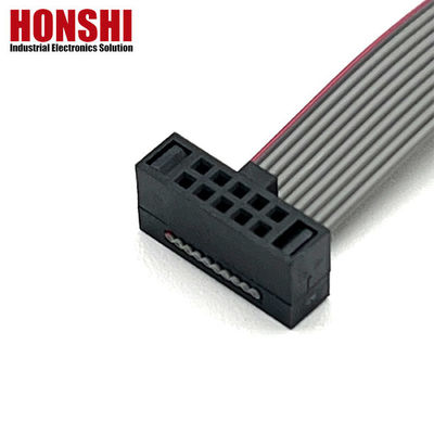 10ピン グレー フラットケーブル 接続 リボンピッチ 1.27mm IDCケーブル 10u" ゴールドプレート