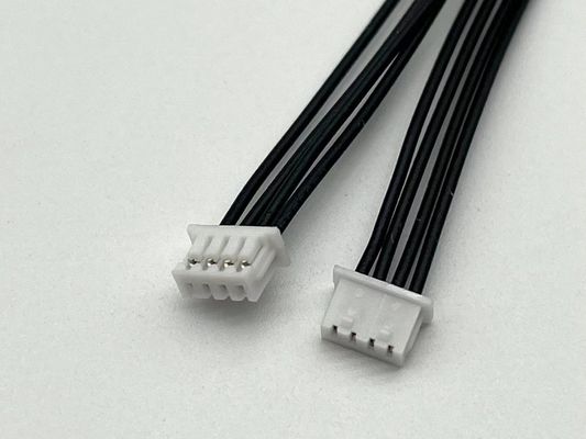 2.54mm ピッチ 4ピン デュポンケーブル組 UL1007 24awg 黒 オーダーメイド長さ