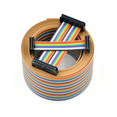 カスタム2.54mm 12ピンリボンケーブルIDCソケットUL2651 28AWGフラットワイヤアセンブリ
