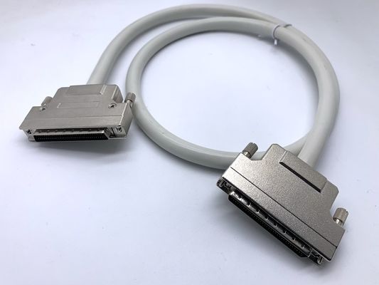 HPDB 100ピン MDRコネクタ SCSIケーブル組立 黒いワイヤー 銅の接触材料