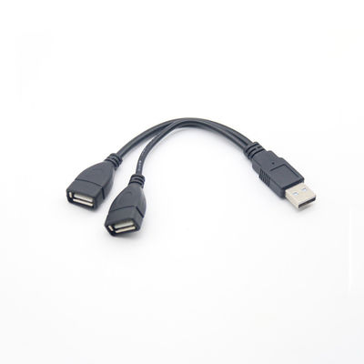 USB 2.0 スプリッタ A 男性から女性へ マイクロB USB Cケーブル 携帯電話用 金付