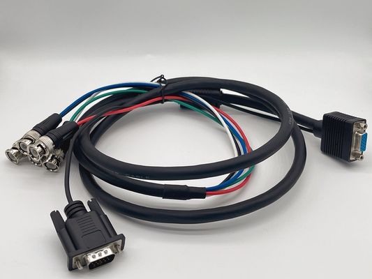 カスタムDサブケーブル 13W3電源接続器 シールド DB9 DB15 男性から女性ケーブル