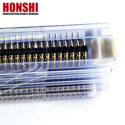 女性ポゴピンコネクタ 6P 金色 H2.5 ディープタイプ パラスコンタクト PCB 高電流