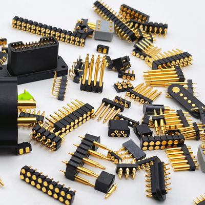 女性ポゴピンコネクタ 6P 金色 H2.5 ディープタイプ パラスコンタクト PCB 高電流
