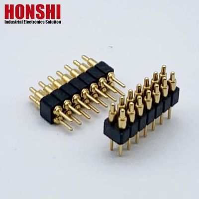 女性ポゴピンコネクタ 6P 金色 H2.5 ディープタイプ パラスコンタクト PCB 高電流