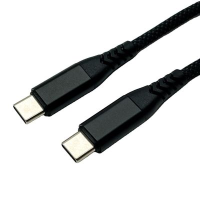 ブラック UL2725 USBケーブル C型 USB 2.0 男性接続器 金属付き
