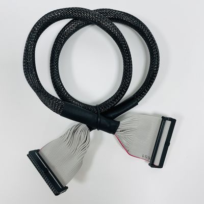 オーダーメイド2.54mmブラックフラットケーブル 6ピン - 64ピン IDCフラットリボンケーブル組