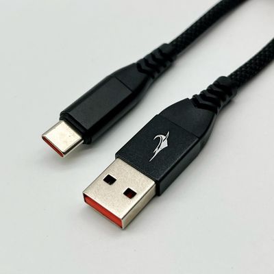 ブラック UL2725 USBケーブル C型 USB 2.0 男性接続器 金属付き