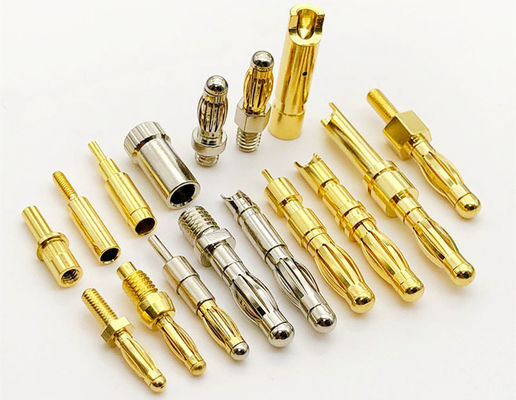 バナナプラグ 精密加工 マルチラミアピン コンタクト 4mm 溶接カップ 終了