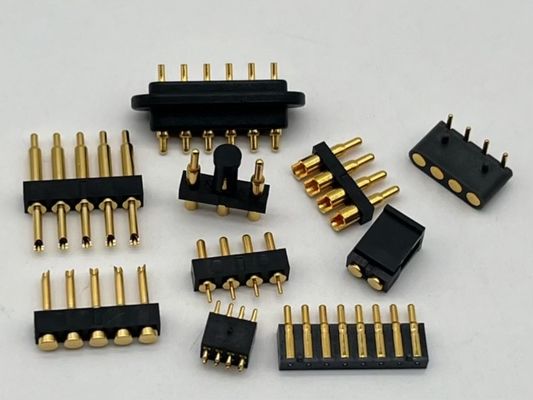 2.54mm 高電流ポゴピンコネクタ 女性 2x7P 金付H2.5 SMTタイプ PCB用
