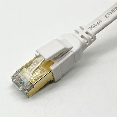 カスタムホワイト 1m Cat8 イーサネットケーブル ネットワーク接続のための Rj45 コンネクタ LANケーブル