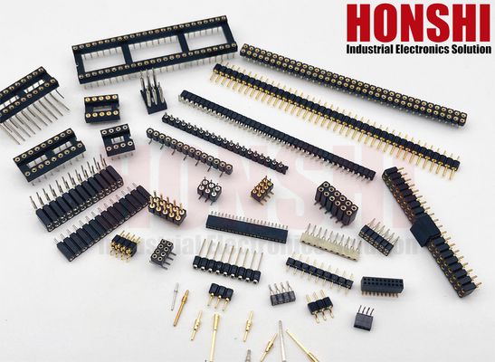 1.27mm 機械製 女性ヘッダー H4.1 丸い 単列 右角ピンヘッダー 女性