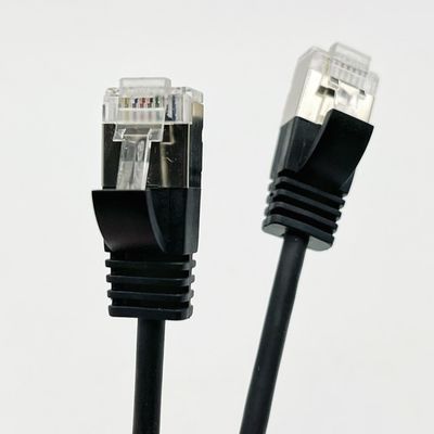 カスタムブラック・モールド・ケーブル・アセンブリ RJ45 Cat7 イーサネット・パッチ・ケーブル 8P8C 接続ケーブル