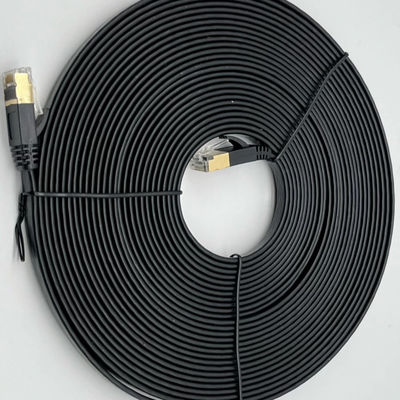 カスタムブラック・モールド・ケーブル・アセンブリ RJ45 Cat7 イーサネット・パッチ・ケーブル 8P8C 接続ケーブル