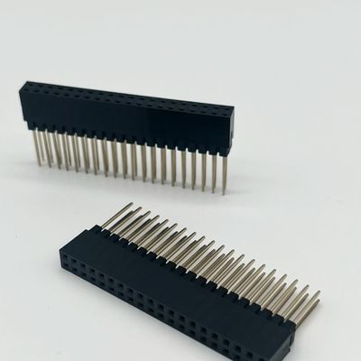 単列180度40P 女性ヘッダーコネクタ 2.54mm ピッチ 8.5mm 高さ プラスチック