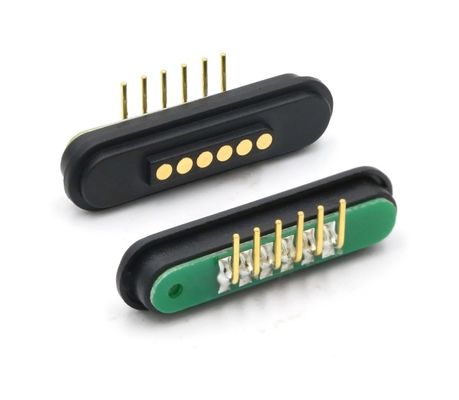 DC12V 磁気ポゴピン 防水 右角 プッシュ スプリング 充電接続