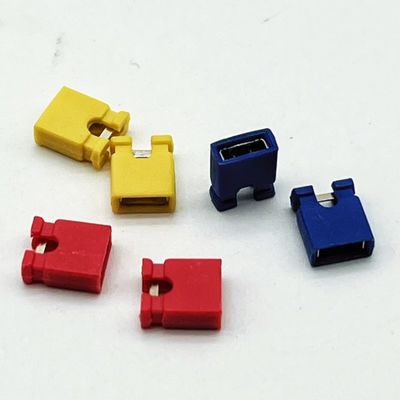 3A-5A 2.54mm ピッチ ミニジャンパー 高さ 6.0mm 赤 青 黄色 黒 オープン 形蓋付き