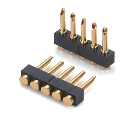 2.54mmピッチ 女性 6ピン PCBコネクタ スプリングロードポゴピンコネクタ SMTタイプ
