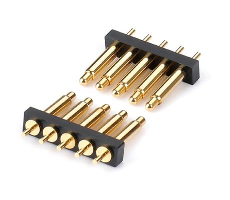 2.54mmピッチ 女性 6ピン PCBコネクタ スプリングロードポゴピンコネクタ SMTタイプ