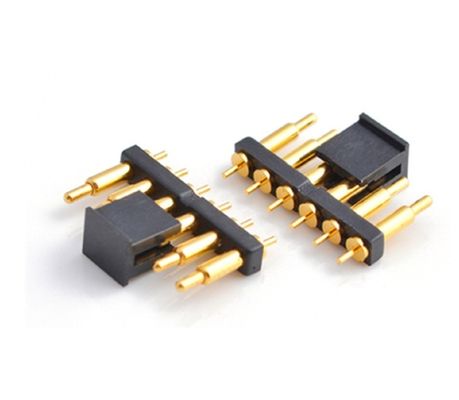 カスタム2.54mmピッチ 男性6ピン1.5mmPCBコネクタ スプリングロードポゴピンコネクタ