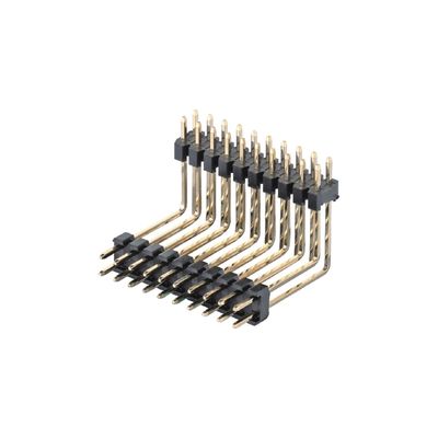 2.0mmピッチ H2.0mm 単列ピンヘッダーコネクタ 1 - 40ピン 右角ディップ