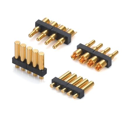 DC12V ポゴピンコネクタ 2.54mm 2ピン 男性 キャップ ポゴピン シングル ライン 右角 ダイプ