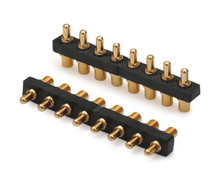 2.54mmピッチ 男性 5ピン PCBコネクタ スプリングロードポゴピンコネクタ ディープタイプ