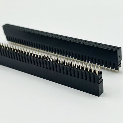 2.54mmピッチ 女性ヘッダーコネクタ 8.5mm 高さ 双列 180度ディップ