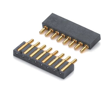 2.5mm ピッチブラス C6801 3ピン SMTタイプ 男性ヘッダー ポゴピンコネクタ 黒プラスチック
