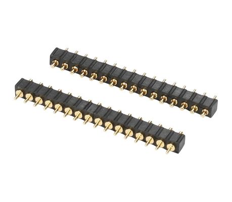 2.54mm 10ピン ダブルロー カスタマイズ ポゴピンコネクタ ゴールドプレート SMT