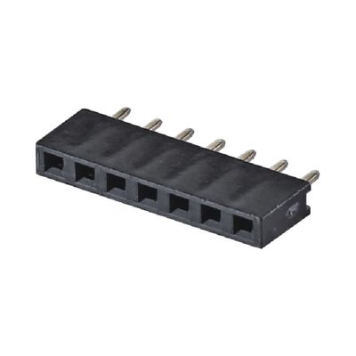 女性ヘッダーコネクタ 1*40 PA6T 黒 右角コネクタ 2.54mm ピッチ H8.5mm