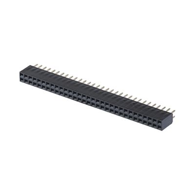 女性ヘッダーコネクタ 1*40 PA6T 黒 右角コネクタ 2.54mm ピッチ H8.5mm