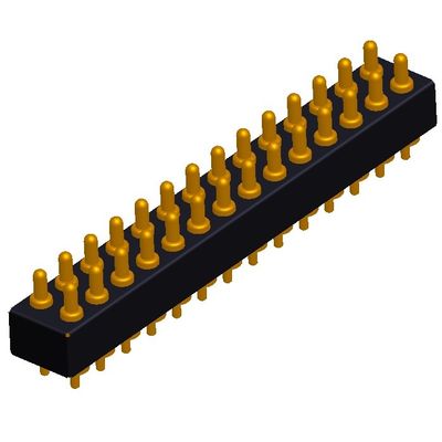 2.54mm H2.5 2x7Pin ポゴピンのコネクタ 青銅のスプリングロードされた電子ストレートディップPCB