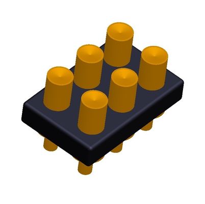2.54mm H2.5 2x7Pin ポゴピンのコネクタ 青銅のスプリングロードされた電子ストレートディップPCB