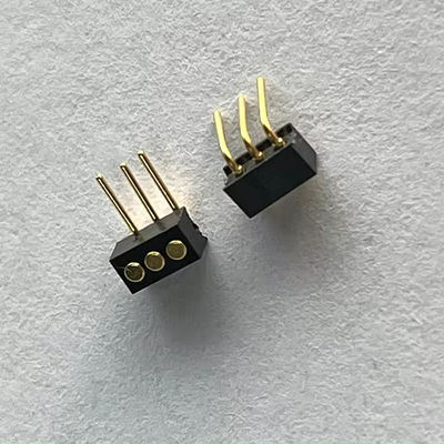 1.27mm 3ピン 右角ディップタイプ 青銅 春装磁気ポゴピンコネクター