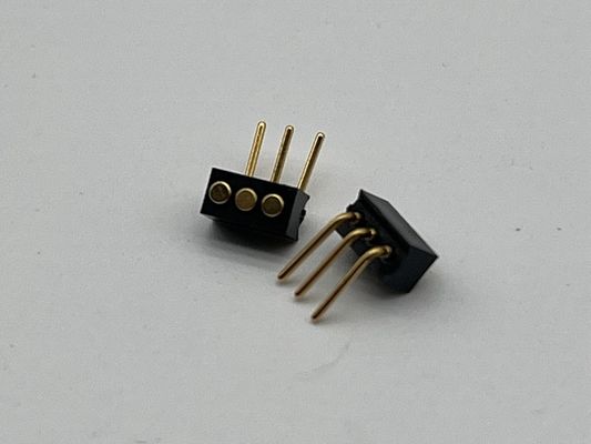 1.27mm 3ピン 右角ディップタイプ 青銅 春装磁気ポゴピンコネクター