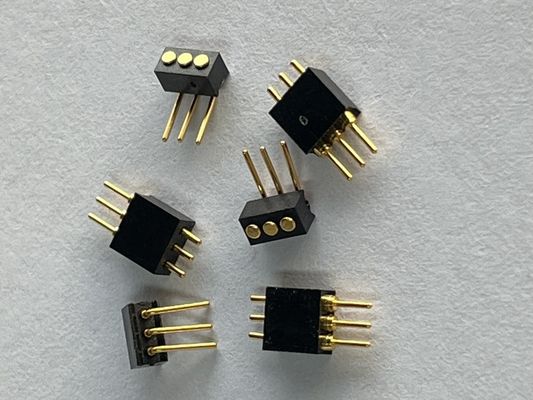 1.27mm 3ピン 右角ディップタイプ 青銅 春装磁気ポゴピンコネクター