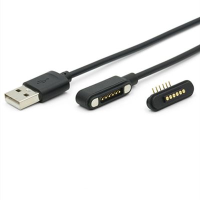 IP67 防水PCB 女性ポゴピン接続器 磁気ケーブル 黄金フラッシュプラチメントと50モハムマックス接触抵抗