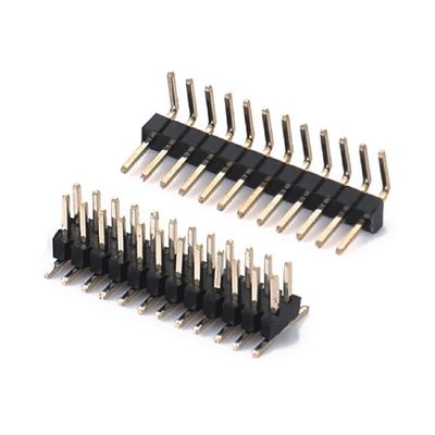 2.0mmピッチ H2.0mm 単列ピンヘッダーコネクタ 1 - 40ピン 右角ディップ