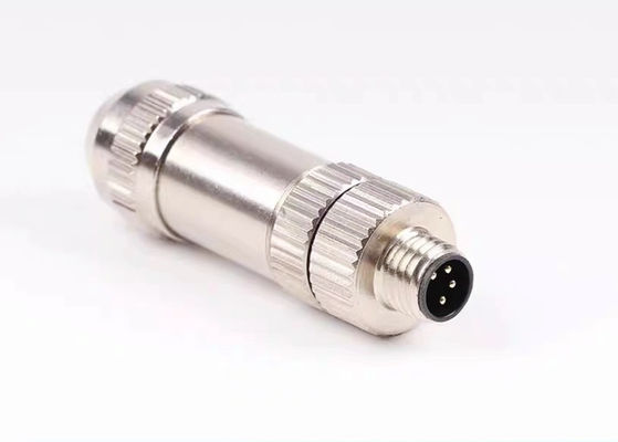 M8 IP67 円形コネクタ 男性シールドプラグ 3 4 5 6 8 ピン組立型コネクタ