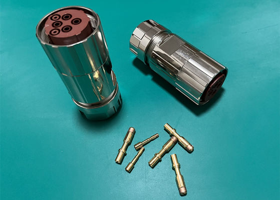 円形M40電源コネクタ 6ピン サーボエンコーダー 女性 ストック