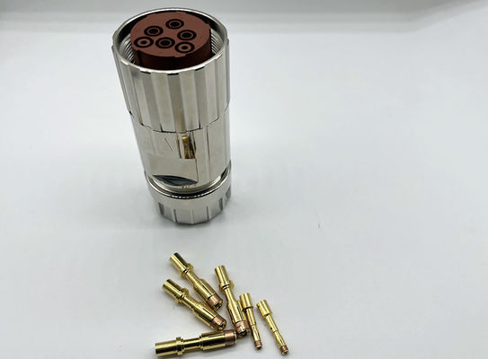 円形M40電源コネクタ 6ピン サーボエンコーダー 女性 ストック