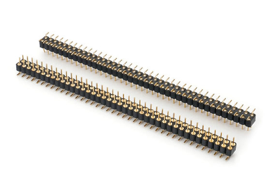 2.0mm 男性丸ピンヘッダー 双列PCBコネクタ 機械化されたピンヘッダー