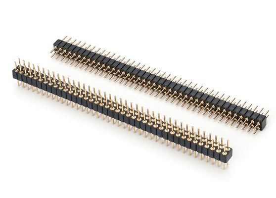 2.0mm 男性丸ピンヘッダー 双列PCBコネクタ 機械化されたピンヘッダー