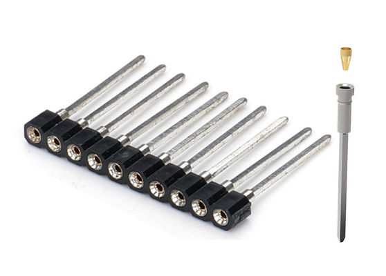 2.0mm 機械製の丸い女性ピンヘッダ接続 双列PCB H2.8mm 7.4mm