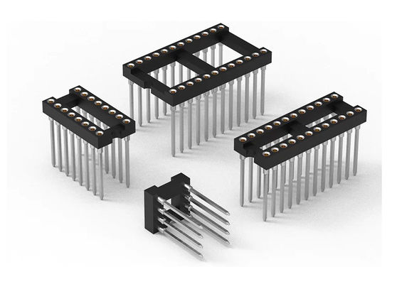 機械製の丸ピンヘッダー SMTタイプPCB H3.0mm 6ピン - 64ピンICソケット