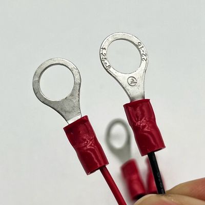 モレックス 2.54mm 2P 女性接続器 M4 丸型端末 ワイヤーケーブル UL1007 22AWGケーブル