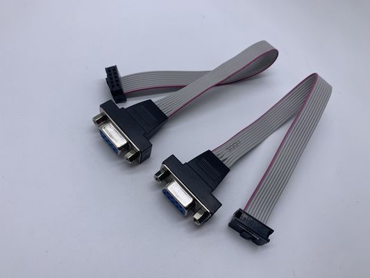 D-サブ DB9 から FC-10p 2.54mm フラットリボンケーブル 男性 女性 10 26ピン IDC接続ワイヤ